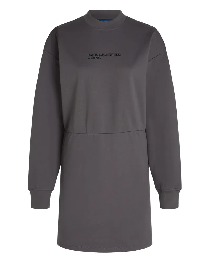 Karl Lagerfeld Minikleid mit Logo - Grau Grau