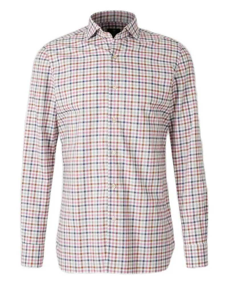 Luigi Borrelli checked cotton shirt - Weiß Weiß