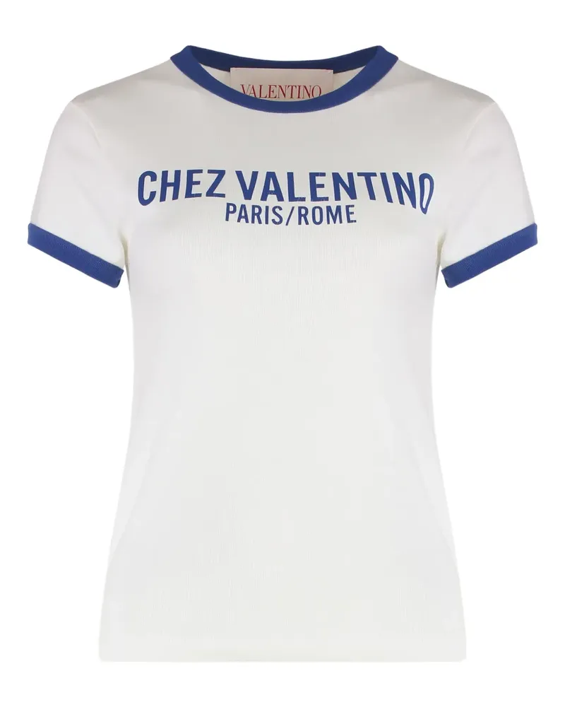 Valentino Garavani T-Shirt mit Chez-Print - Weiß Weiß