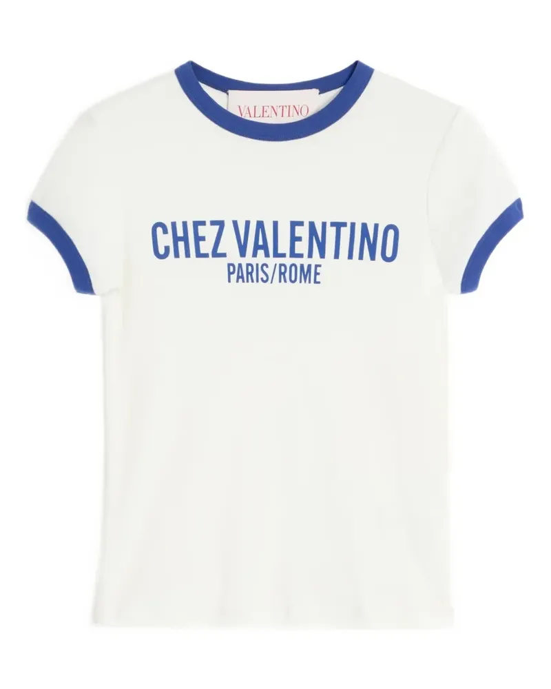 Valentino Garavani T-Shirt mit Chez-Print - Weiß Weiß