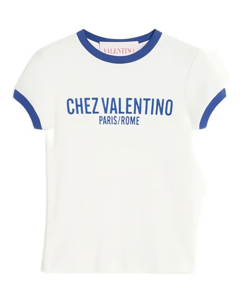 Valentino Garavani T-Shirt mit Chez-Valentino-Print - Weiß Weiß