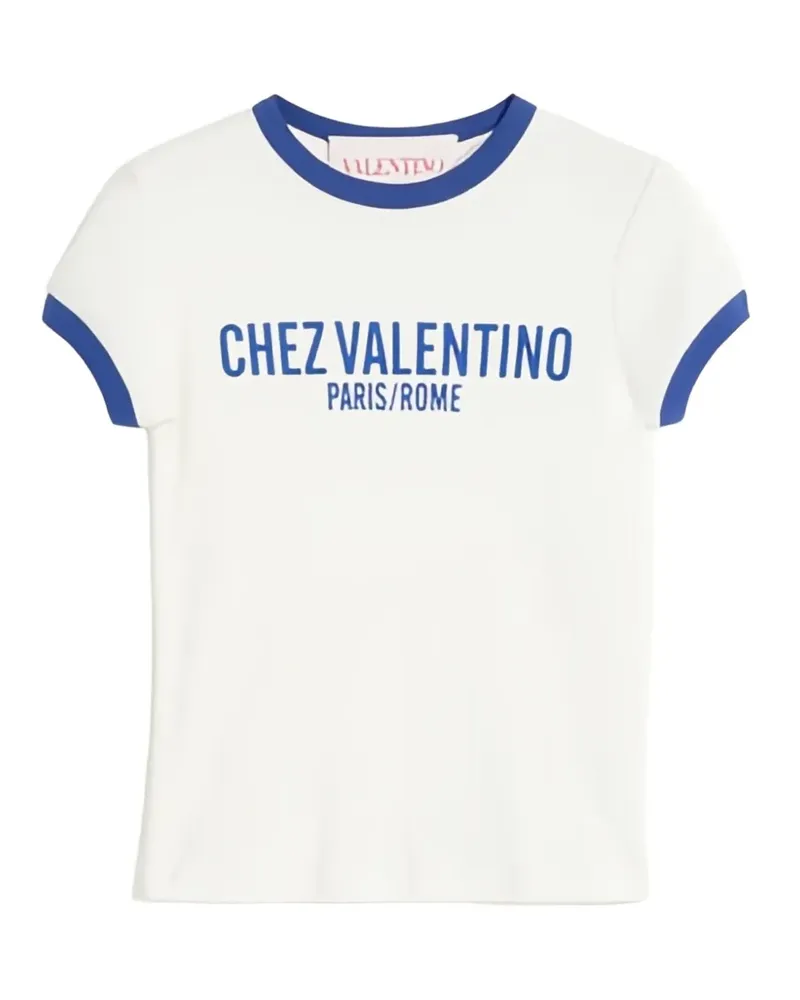 Valentino Garavani T-Shirt mit Chez-Valentino-Print - Weiß Weiß