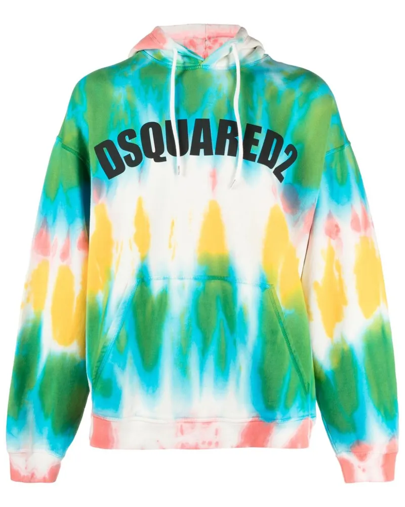 Dsquared2 Hoodie mit Batikmuster - Blau Blau