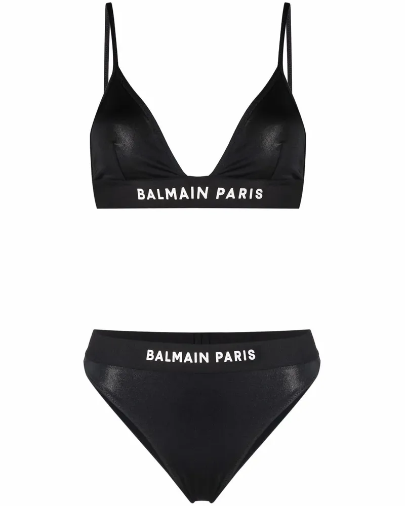 Balmain Klassischer Bikini - Schwarz Schwarz