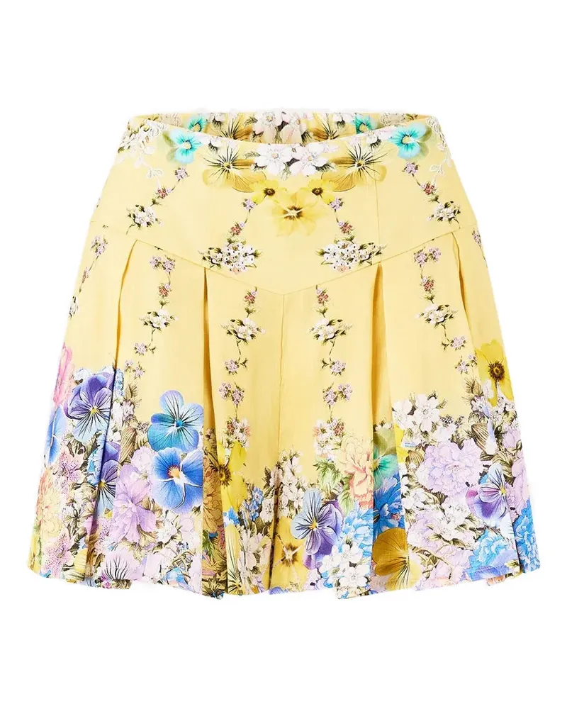 Camilla Darling Buds Shorts mit Falten - Gelb Gelb