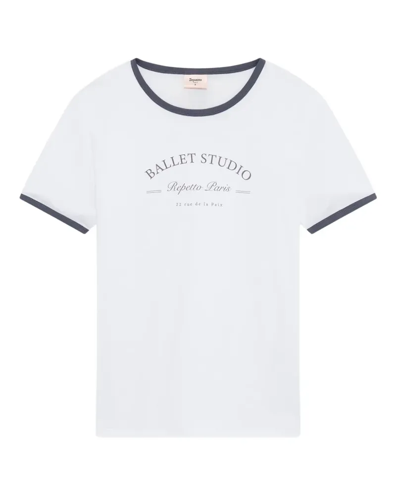 Repetto two-tone crew-neck T-shirt - Weiß Weiß
