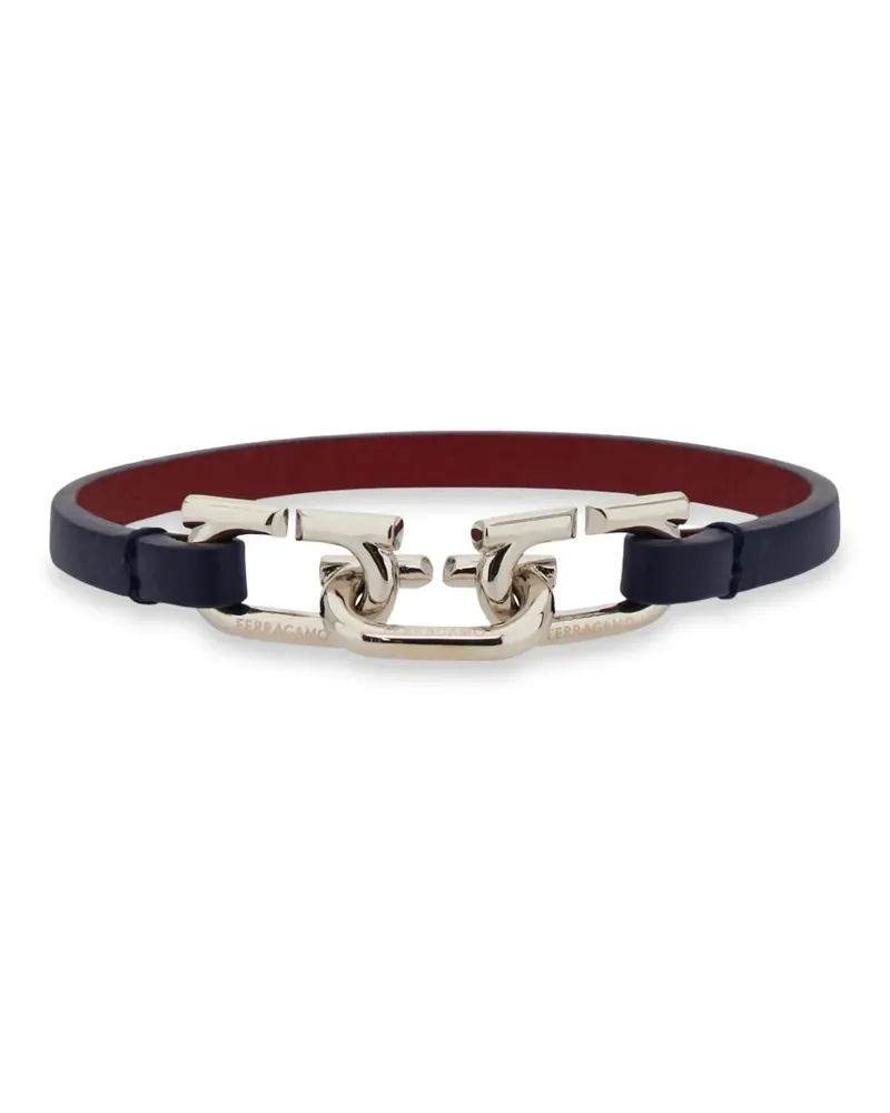 Ferragamo bracciale bicolor Gancini - Silber Silber