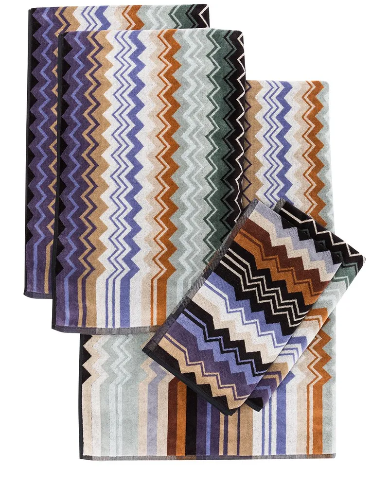 Missoni Home 5er-Set Giacomo Badetücher Blau