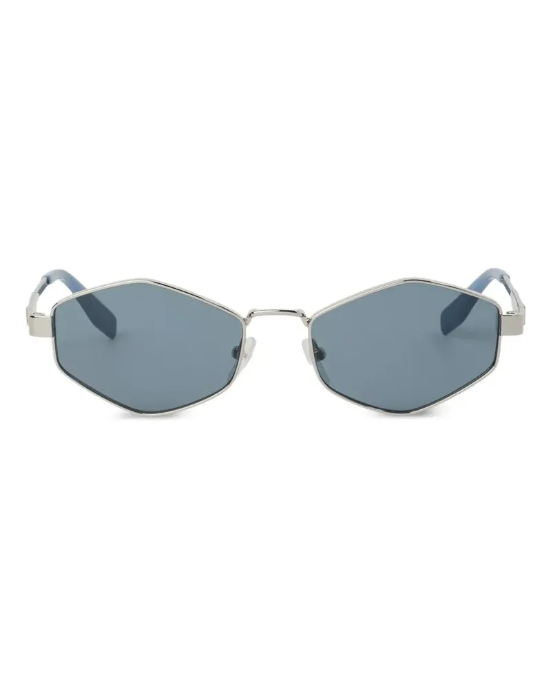 Karl Lagerfeld Geometrische Sonnenbrille mit Monogramm - Silber Silber