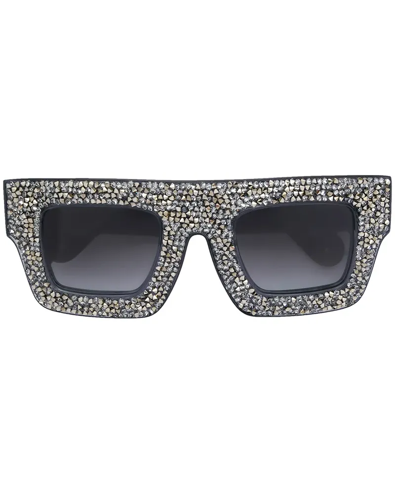 Anna-Karin Karlsson Mr. 5AM Poems' Sonnenbrille mit Swarovski-Kristallen - Schwarz Schwarz
