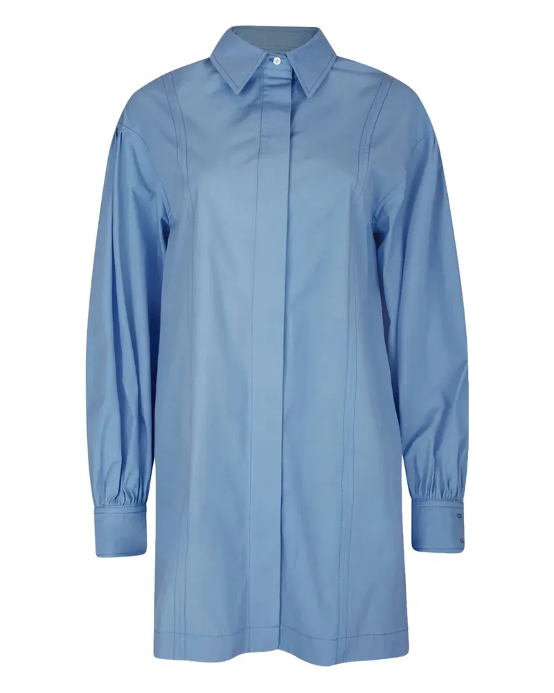LOULOU Zena Minikleid mit Puffärmeln - Blau Blau
