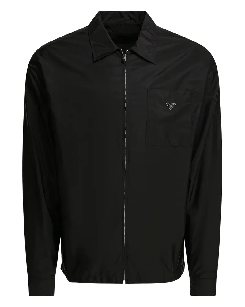 Prada triangle-logo jacket - Schwarz Schwarz