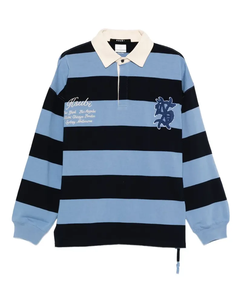 ksubi Gestreifter Rugby-Pullover - Blau Blau
