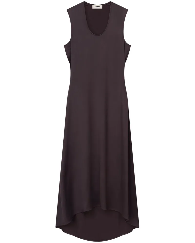 AERON Gerafftes Kleid mit U-Ausschnitt - Grau Grau