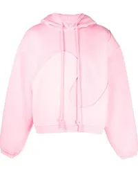 ERL Fleece-Hoodie mit Kordelzug Rosa