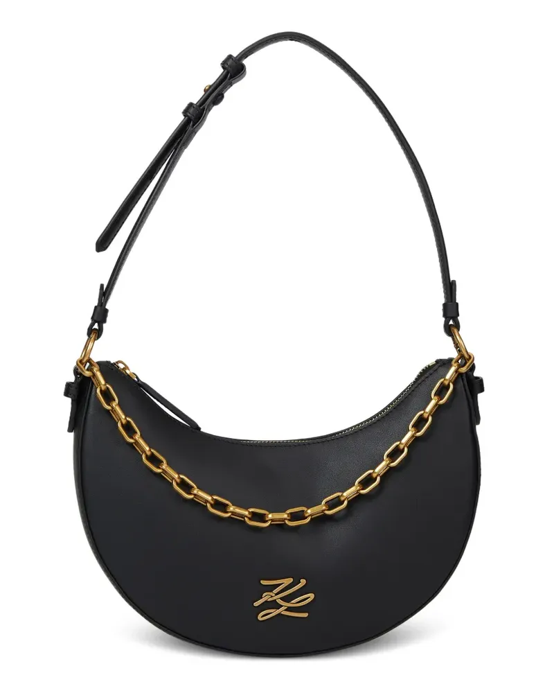 Karl Lagerfeld Autograph moon shoulder bag - Schwarz Schwarz