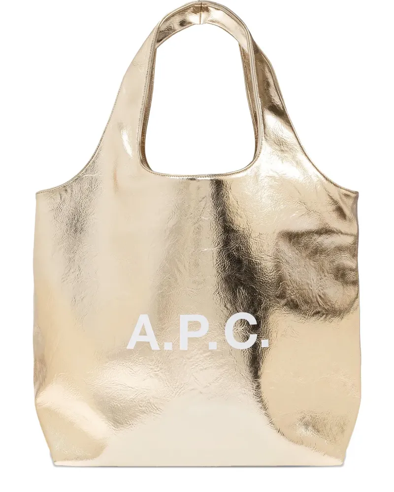 A.P.C. Ninon Tote Bag im Metallic-Look - Gold Gold