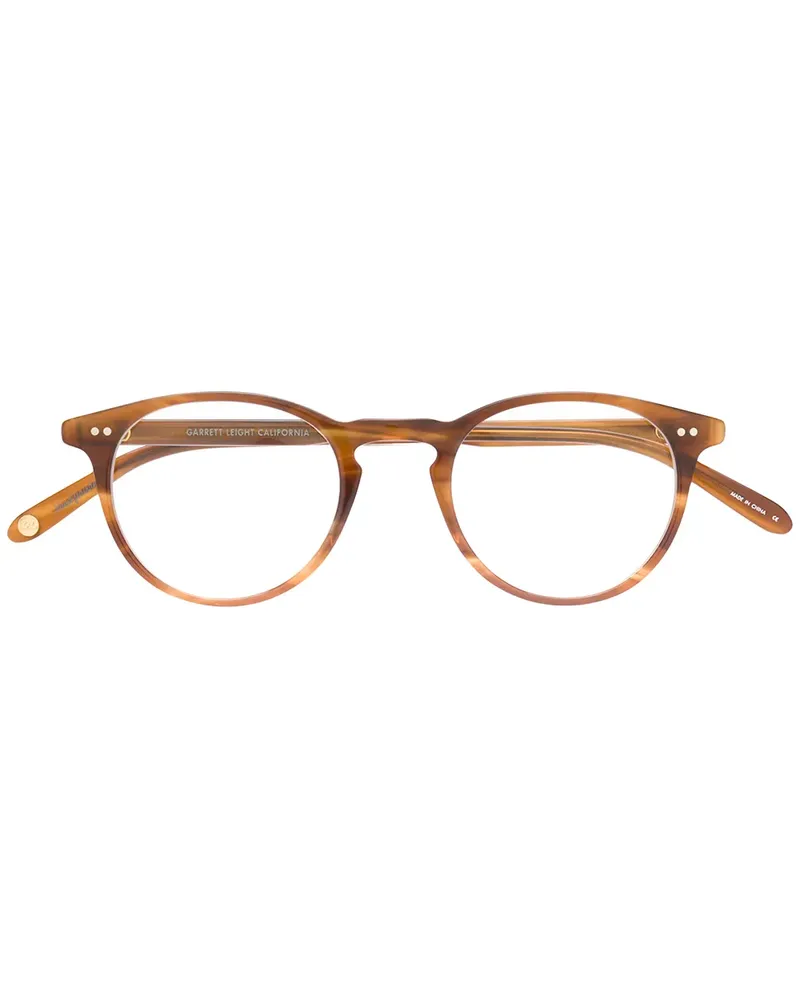 Garrett Leight Runde Brille - Braun Braun