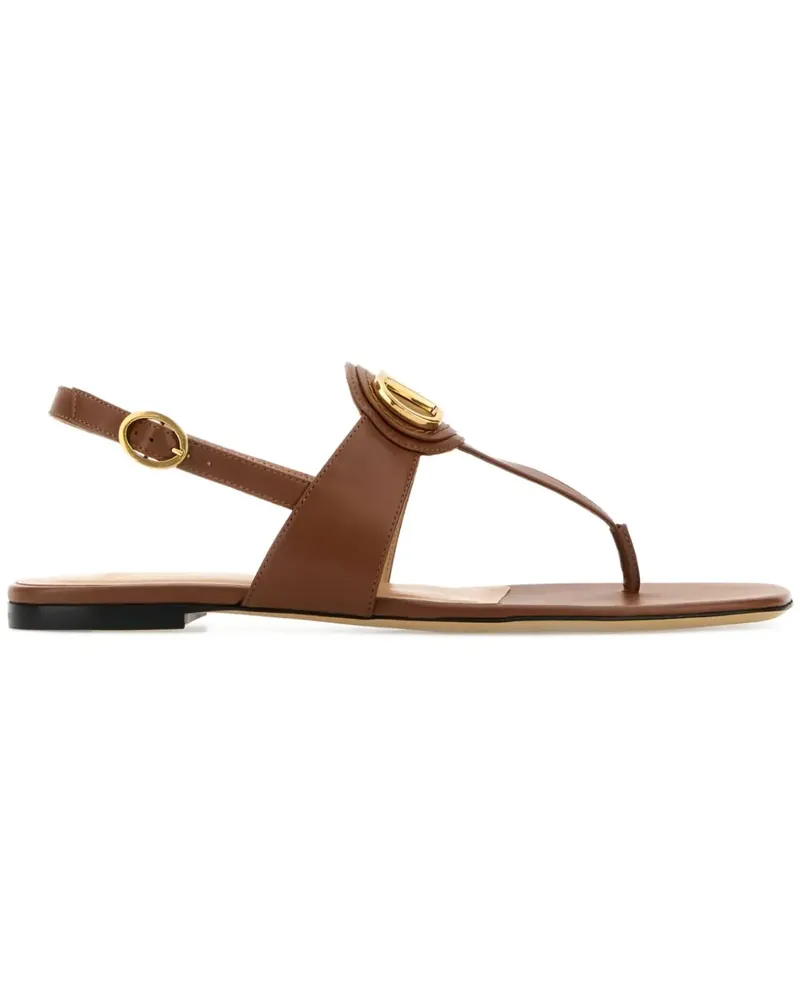 Valentino Garavani VLogo Sandalen mit Zehensteg - Braun Braun
