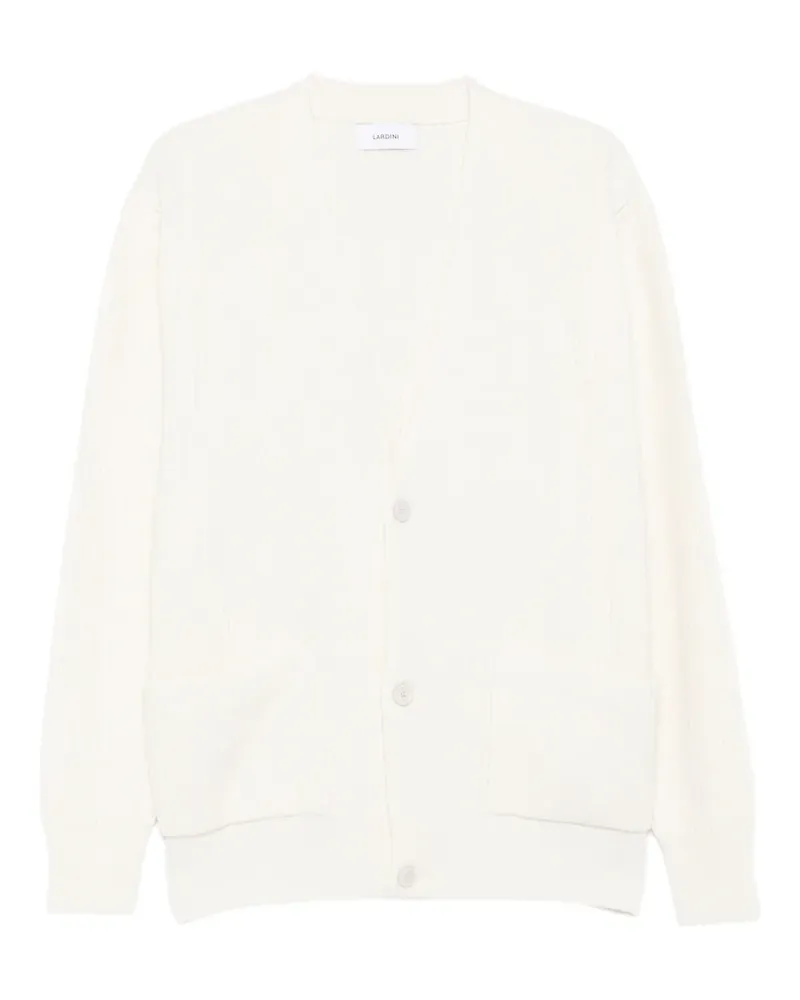 LARDINI Gerippter Cardigan mit Knöpfen - Nude Nude
