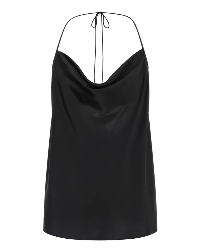 Valentino Garavani tie-up silk top - Schwarz Schwarz