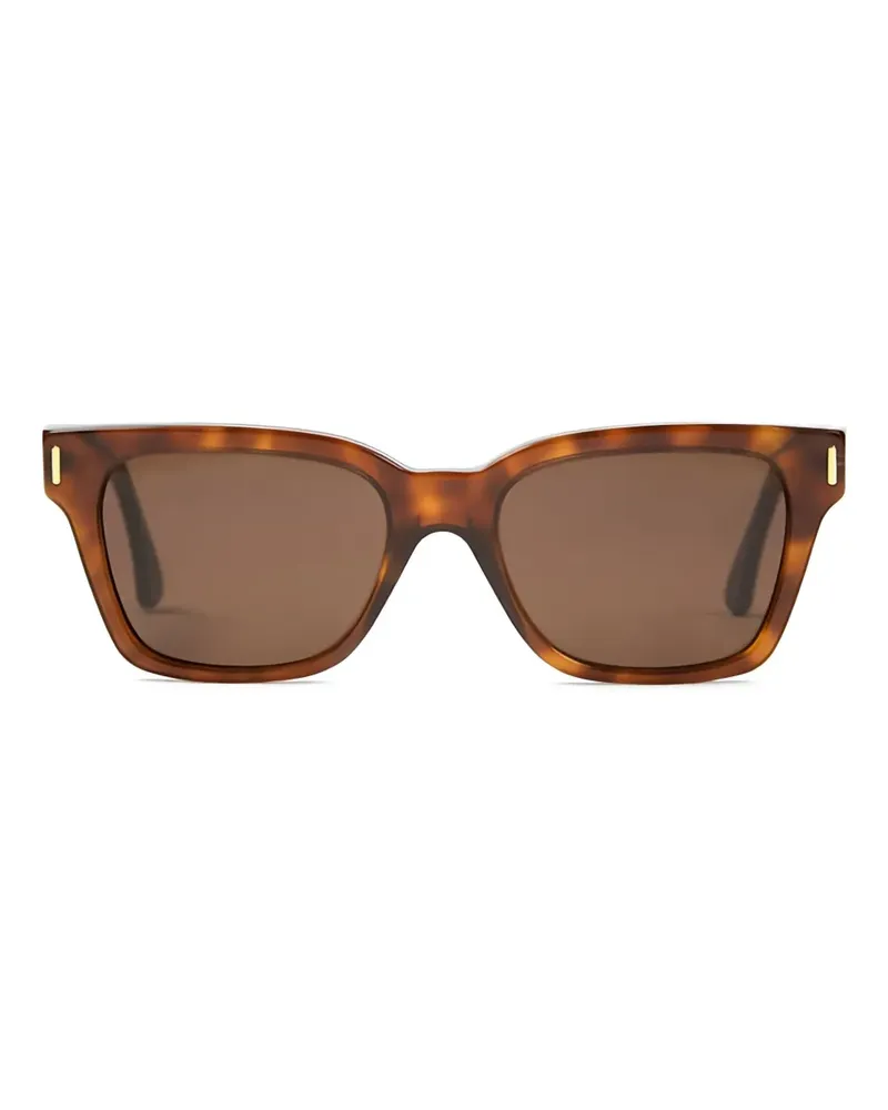 RETROSUPERFUTURE Eckige Francis Sonnenbrille - Braun Braun