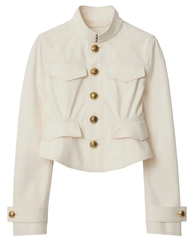 Burberry Klassische Cropped-Jacke - Weiß Weiß
