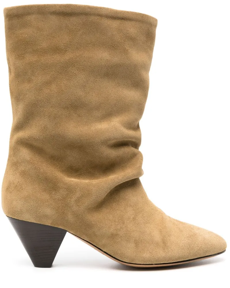 Isabel Marant Reachi Stiefel aus Wildleder 55mm - Nude Nude