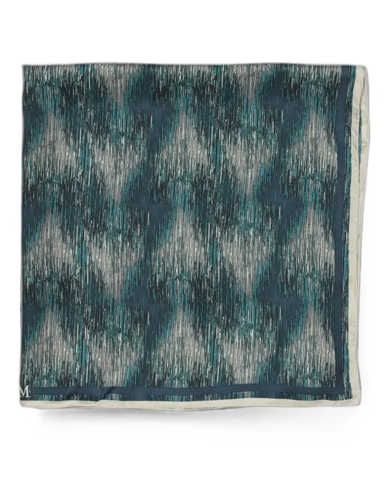 Max Mara printed silk scarf - Blau Blau