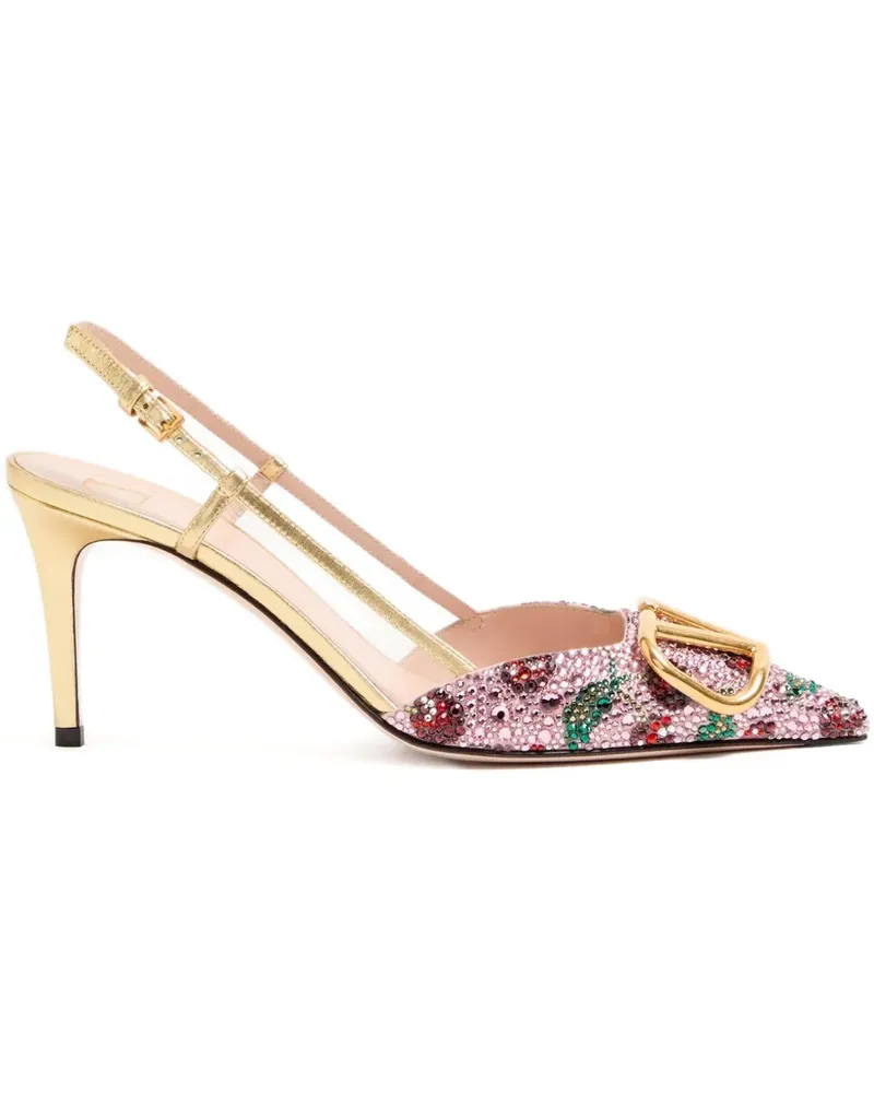 Valentino Garavani VLogo Slingback-Pumps 80mm - Rosa Rosa
