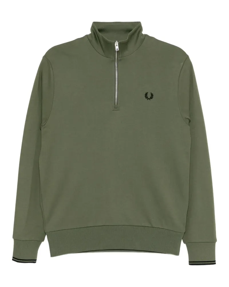 Fred Perry Sweatshirt mit Logo-Stickerei - Grün Grün