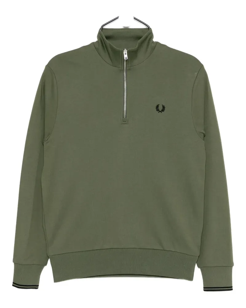 Fred Perry Sweatshirt mit Logo-Stickerei - Grün Grün
