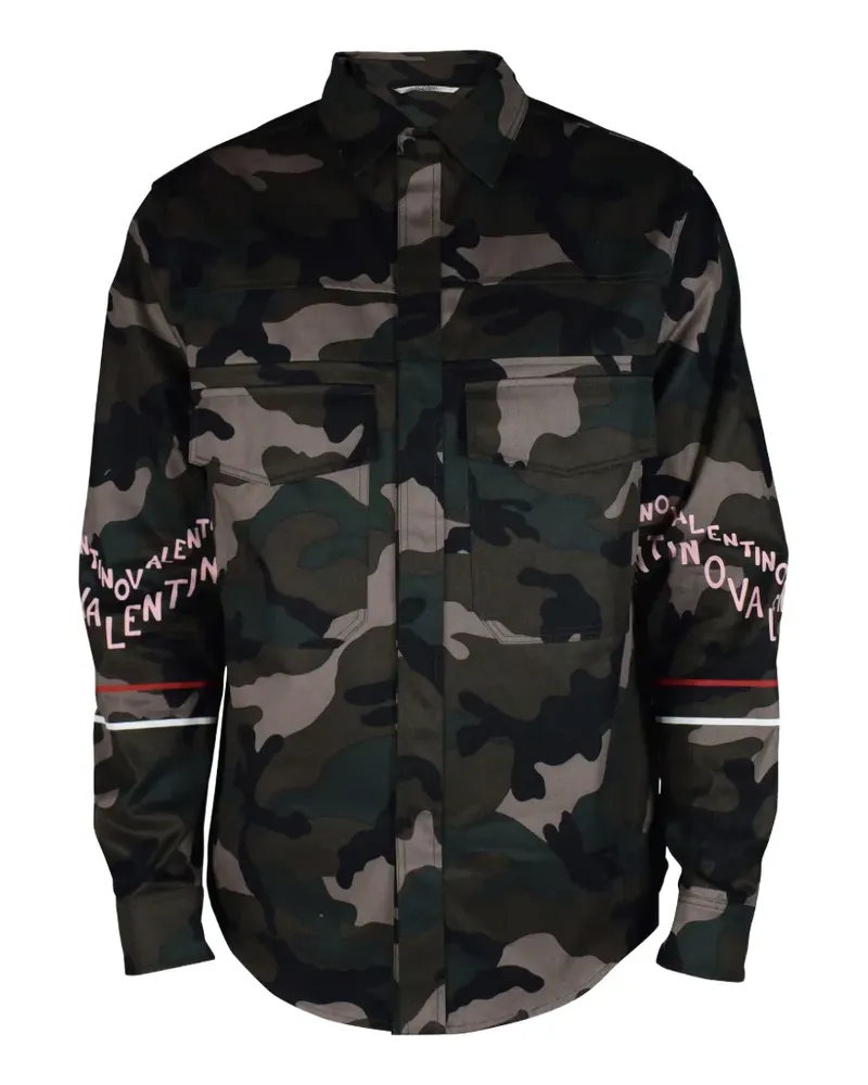 Valentino Garavani Hemd mit Camouflagemuster - Grün Grün