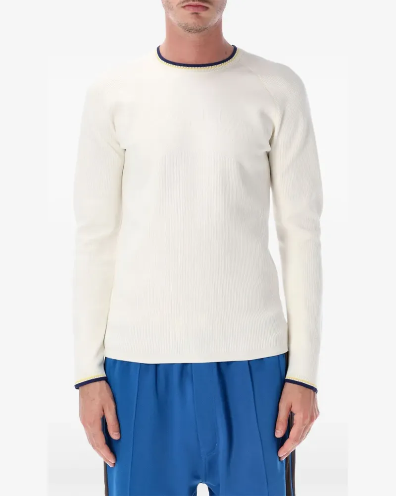 Y-3 x Wales Bonner Y3 Pullover mit Logo-Prägung - Weiß Weiß