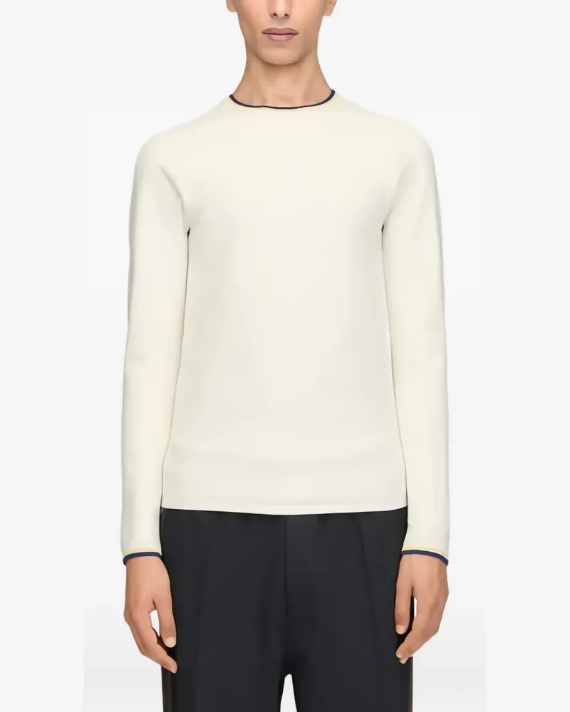 Y-3 x Wales Bonner Y3 Pullover mit Logo-Prägung - Weiß Weiß