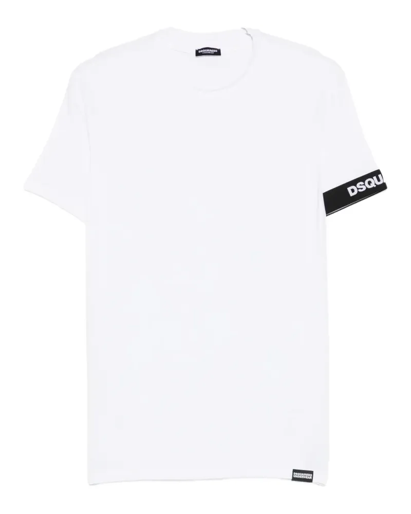 Dsquared2 T-Shirt mit Logo-Patch - Weiß Weiß