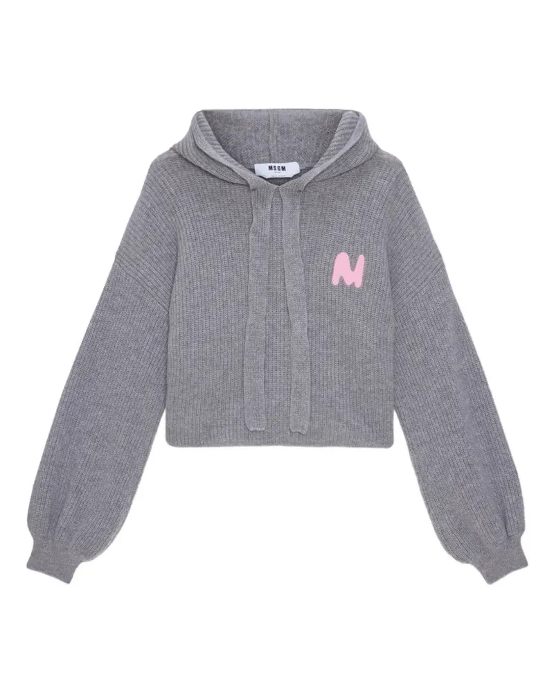 MSGM Hoodie mit Ballonärmeln - Grau Grau