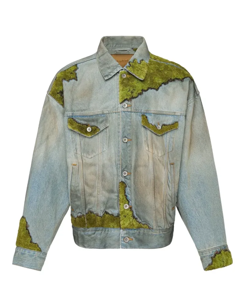 Doublet moss-patchwork denim jacket - Blau Blau