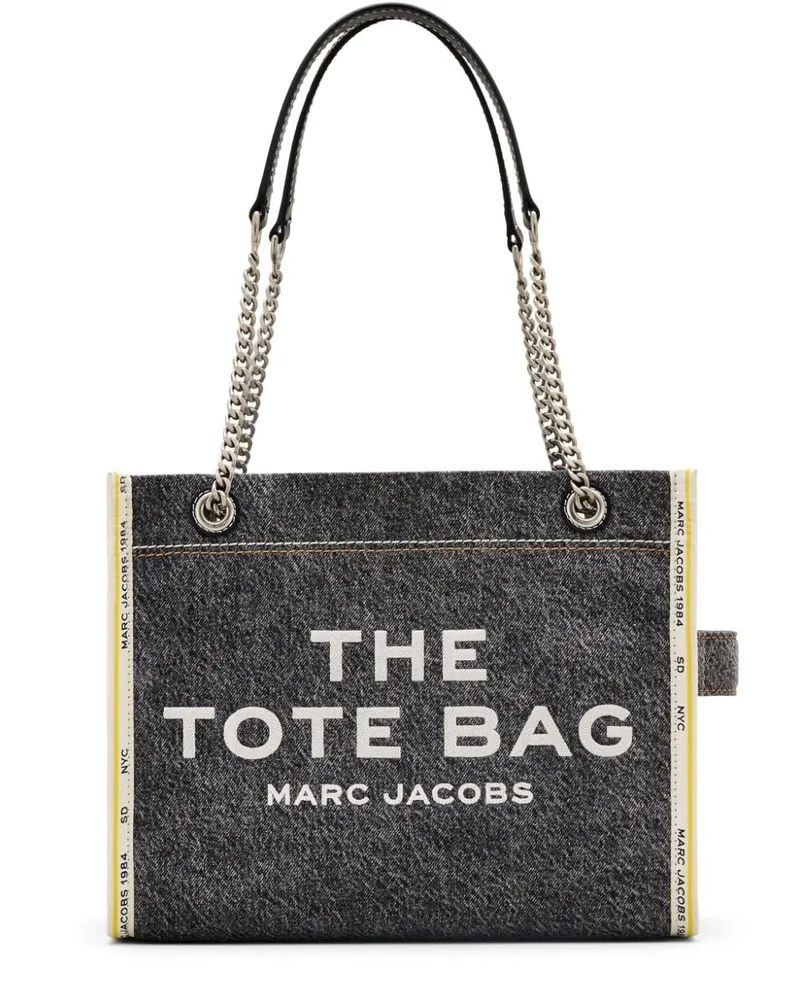 Marc Jacobs Mittelgroße The Denim Chain Tote Bag - Schwarz Schwarz