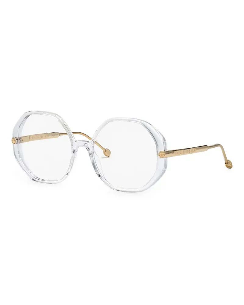 Philipp Plein Brille mit geometrischem Gestell - Gold Gold