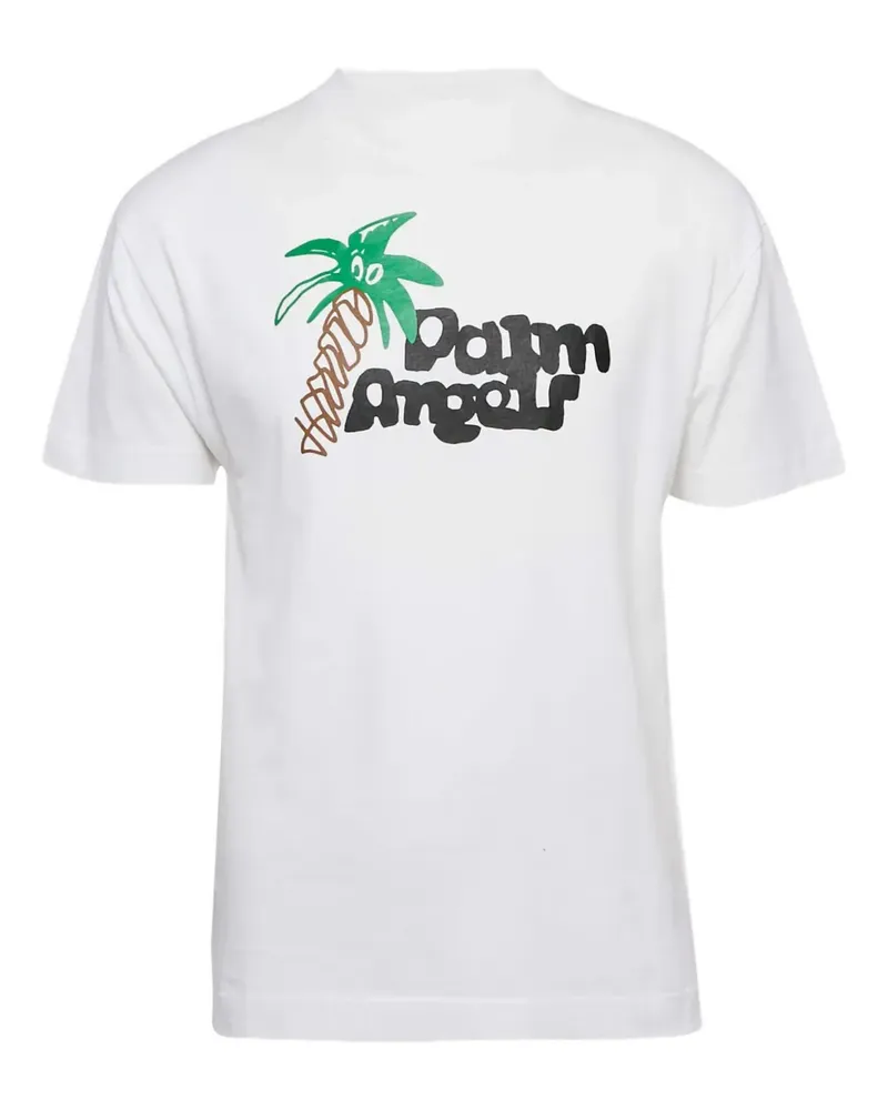 Palm Angels T-Shirt mit Logo-Print - Weiß Weiß