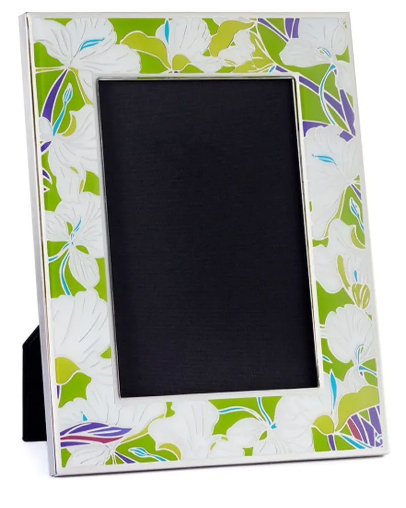 Shanghai Tang Bilderrahmen mit Blumen-Print - Grün Grün