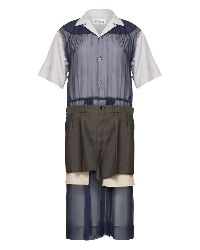 Maison Margiela Midikleid im Layering-Look - Blau Blau