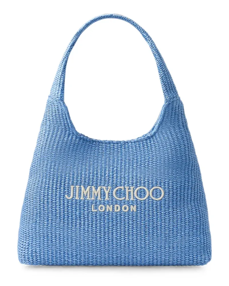 Jimmy Choo Große Beach Diamond Schultertasche - Blau Blau