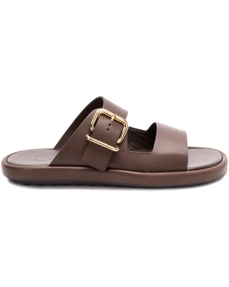 TOD'S Pantoletten aus Leder - Braun Braun