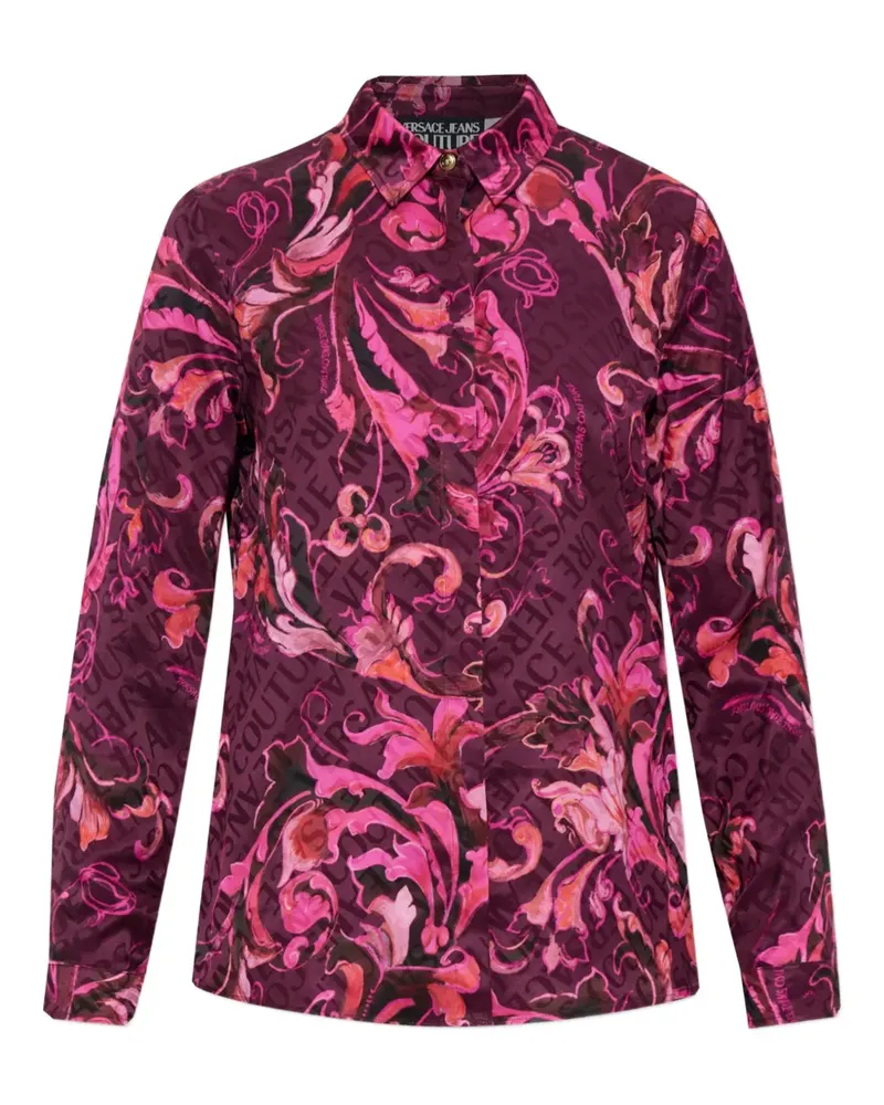 Versace Jeans Hemd mit Barock-Print - Rosa Rosa