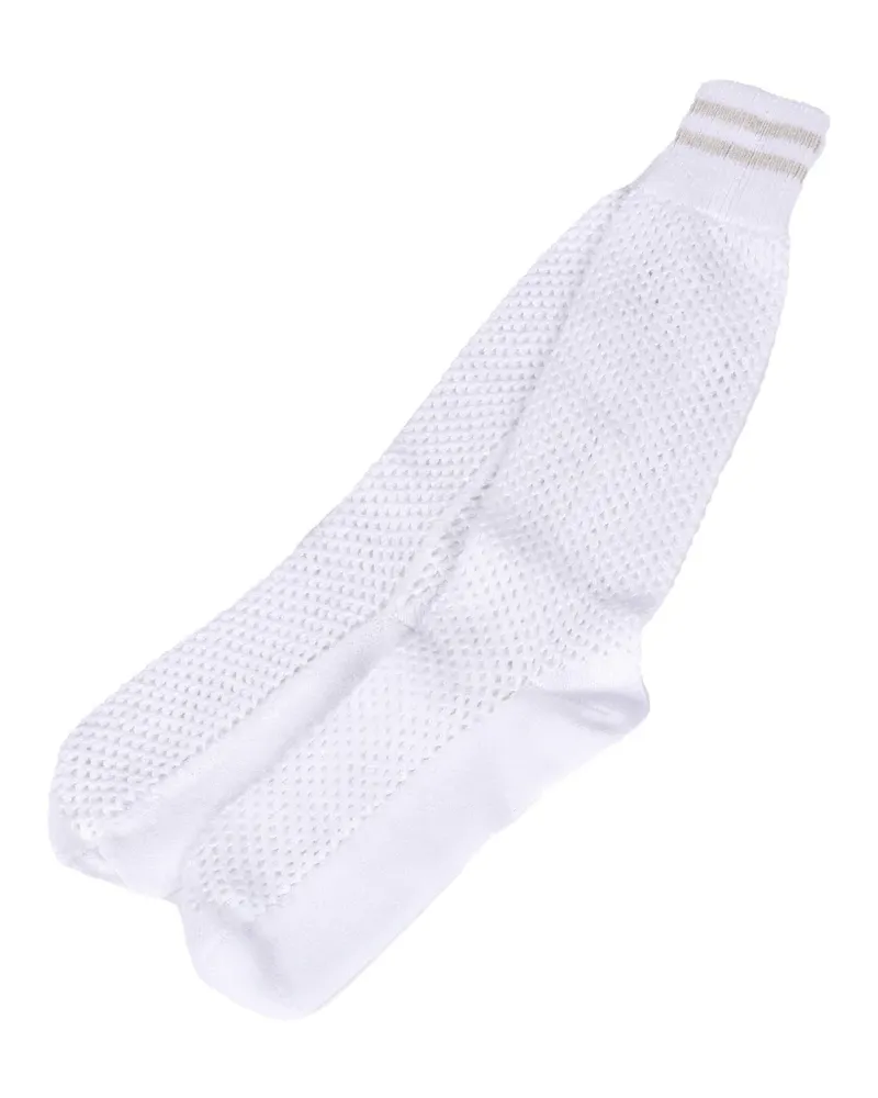 Brunello Cucinelli open-knit socks - Weiß Weiß