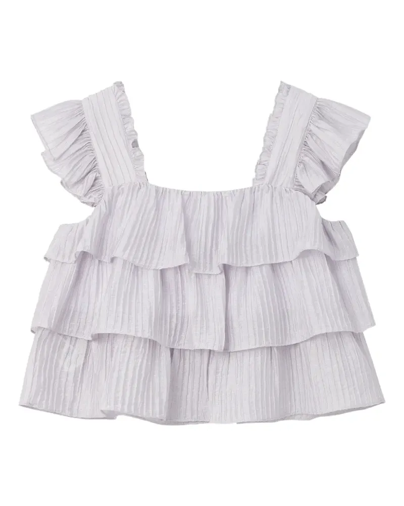 b+ab ruffled tiered top - Violett Violett
