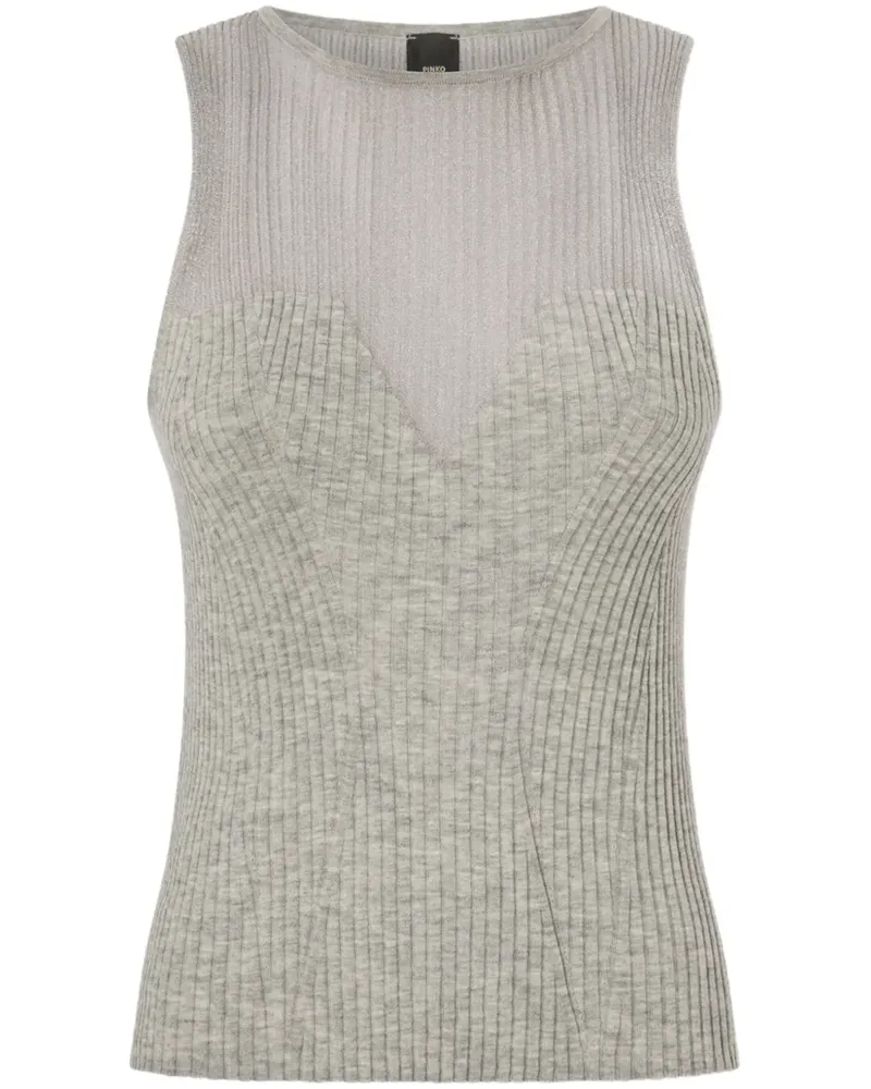 Pinko Geripptes Top - Grau Grau