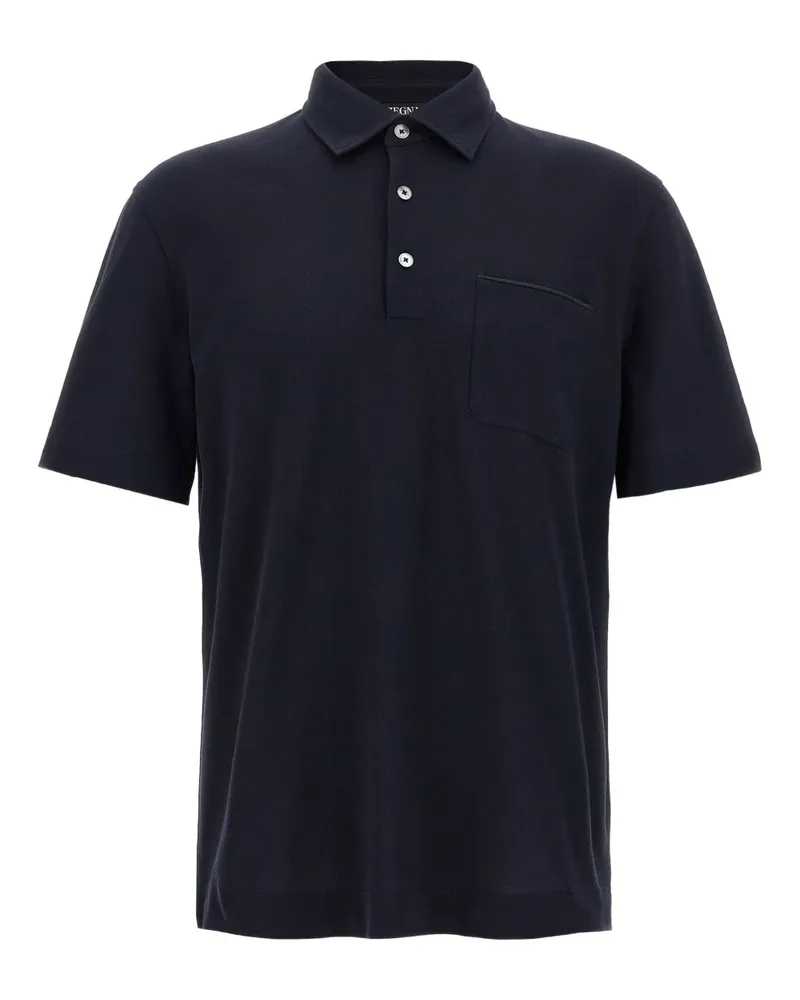Ermenegildo Zegna Poloshirt aus Piqué - Blau Blau